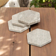 POSAVASO HEXAGONAL MÁRMOL CAFÉ