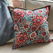 COJIN FLORES TURQUESA