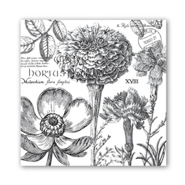 SERVILLETA LUNCHEON FLOWER NOIR