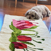 BAJADA DE CAMA FLORES M