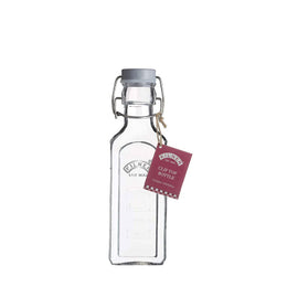 BOTELLA TAPA GRIS CON CIERRE CLIP 0.3 LT