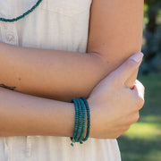 PULSERA MADERA ESPIRAL VERDE