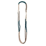 COLLAR XL MADERA VERDE/BLANCO