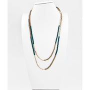 COLLAR XL MADERA VERDE/BLANCO