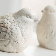 PÁJARO DE RESINA BLANCO