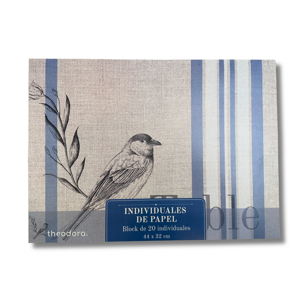 INDIVIDUALES PAPEL LINEAS AZULES