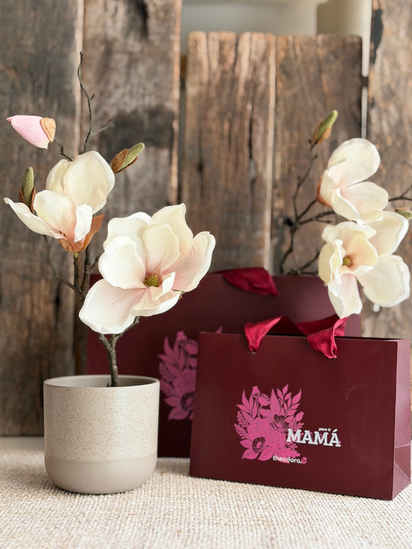 MAGNOLIA SOULANGEANA ROSA PALIDO EN FLORERO