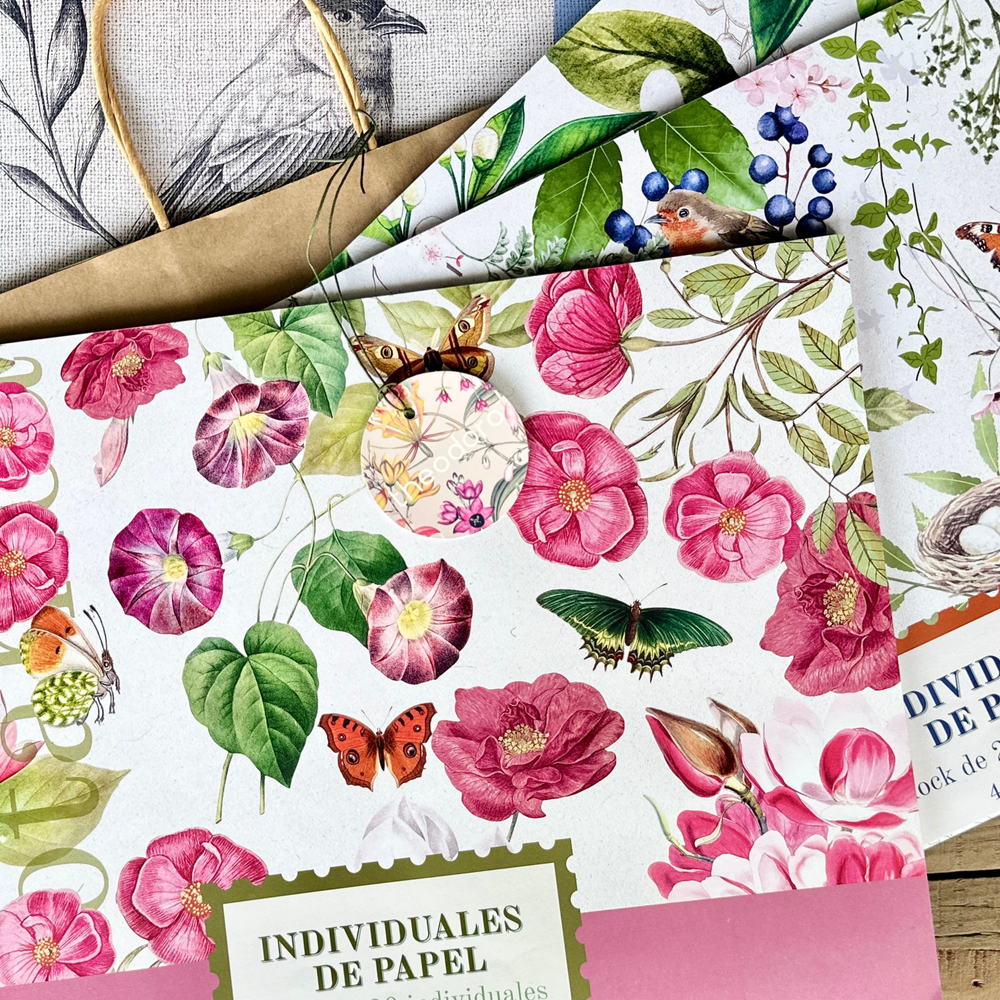 INDIVIDUALES PAPEL BOTANICAL FLOWERS