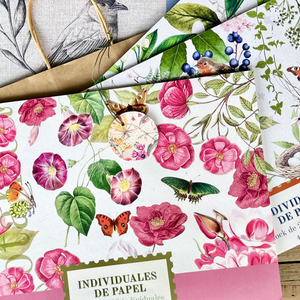 INDIVIDUALES PAPEL BOTANICAL FLOWERS