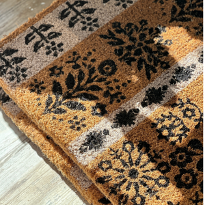 FELPUDO BOHO NEGRO Y BLANCO 60 X 90