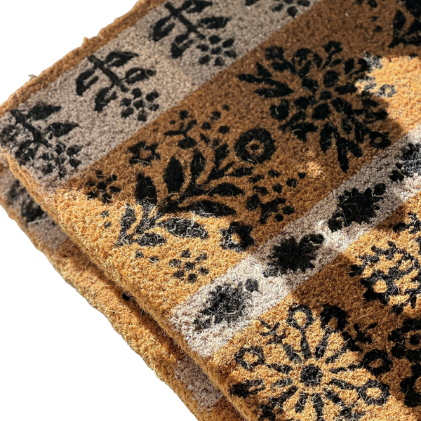 FELPUDO BOHO NEGRO Y BLANCO 60 X 90