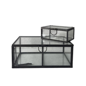 CAJA DE VIDRIO Y METAL M