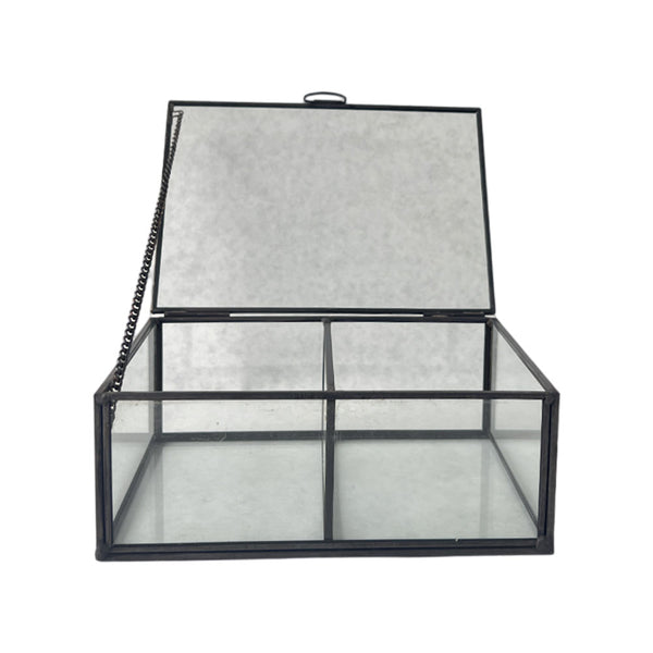 CAJA DE VIDRIO Y METAL M