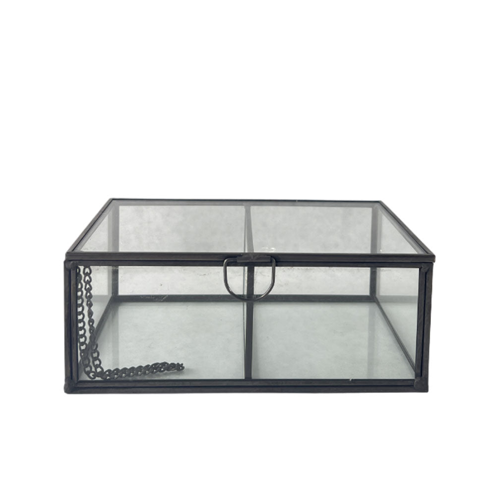 CAJA DE VIDRIO Y METAL M