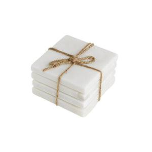 POSAVASO CUADRADO MÁRMOL BLANCO