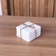 POSAVASO CUADRADO MÁRMOL BLANCO