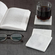 POSAVASO CUADRADO MÁRMOL BLANCO