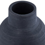 JARRÓN DE TERRACOTA NEGRA BOTELLA