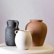 JARRÓN PAPEL MACHÉ CON ASAS BLANCO