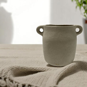 JARRÓN ECO MIX CON ASAS BLANCO S