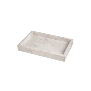 BANDEJA RECTANGULAR DE MÁRMOL BLANCO M