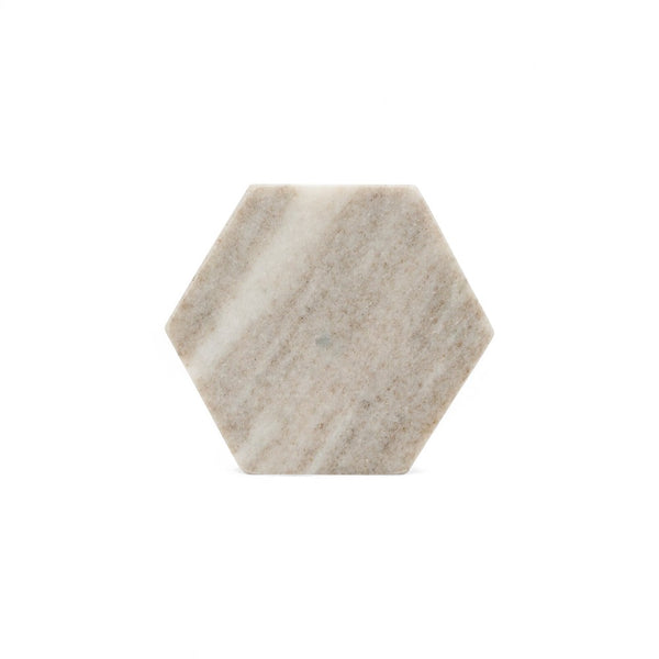POSAVASO HEXAGONAL MÁRMOL CAFÉ