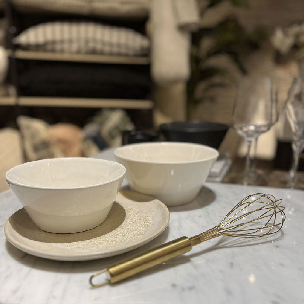 PLATO DE CERÁMICA REDONDO CREMA