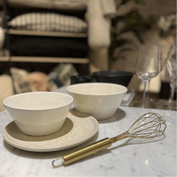 PLATO DE CERÁMICA REDONDO CREMA