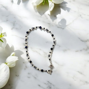 COLLAR NARCISO CORTO AZUL