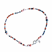 COLLAR NARCISO CORTO AZUL/NARANJO