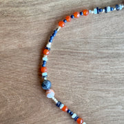 COLLAR NARCISO CORTO AZUL/NARANJO