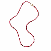 COLLAR DALIA LARGO ROSADO