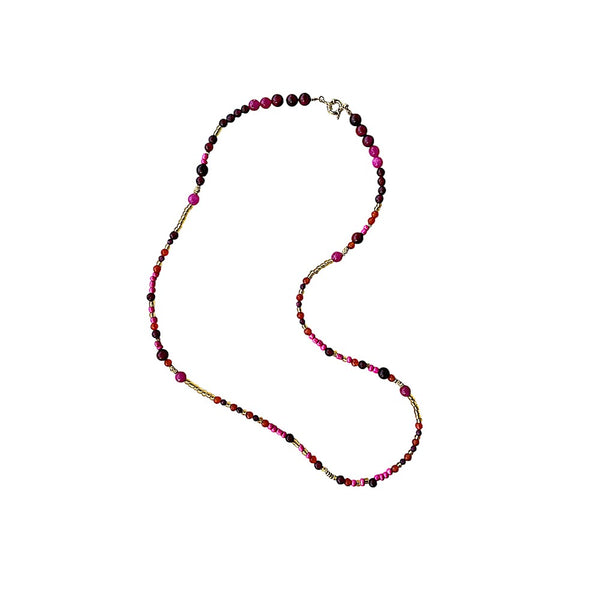 COLLAR FRESIA LARGO FUCSIA SIN BORLA