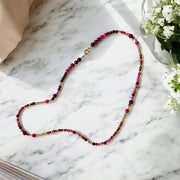 COLLAR FRESIA LARGO FUCSIA SIN BORLA