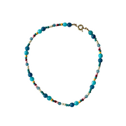 COLLAR NARCISO CORTO CELESTE MULTICOLOR