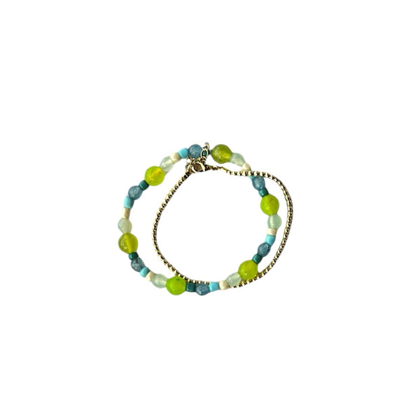 PULSERA ROSA VERDE/AZUL