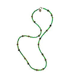 COLLAR DALIA LARGO VERDE HOJA