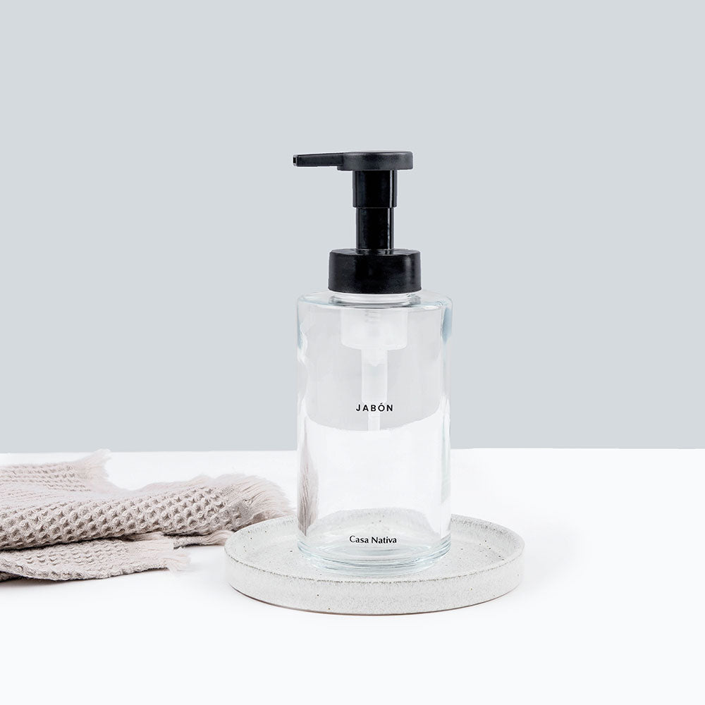 DISPENSADOR JABÓN ESPUMA TRANSPARENTE
