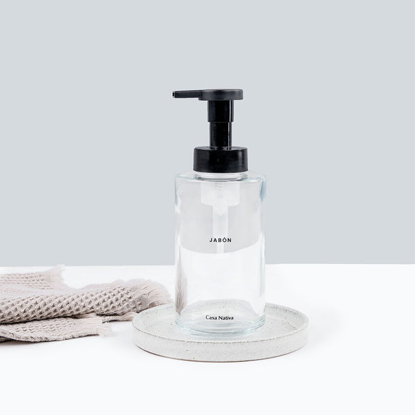 DISPENSADOR JABÓN ESPUMA TRANSPARENTE