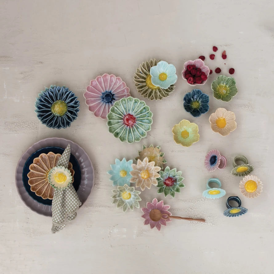 CUENCO DE FLOR ESMALTADA