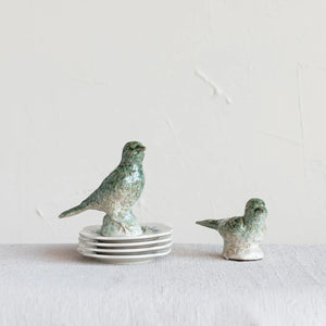 PÁJARO CON RELIEVE VERDE