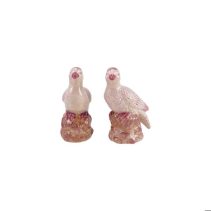 PÁJARO DE CERÁMICA ROSADO