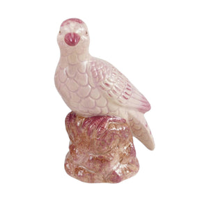 PÁJARO DE CERÁMICA ROSADO
