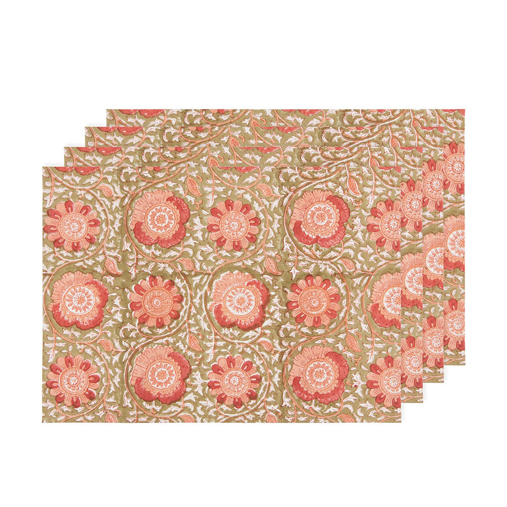 SET 4 INDIVIDUALES ZINNIA