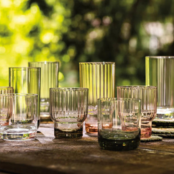 VASO BAJO DE ACRÍLICO TRANSPARENTE