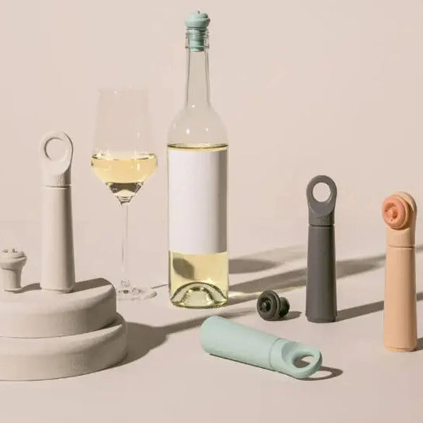 BOMBA Y TAPÓN DE VACIO LOOP PARA VINO GRAFITO