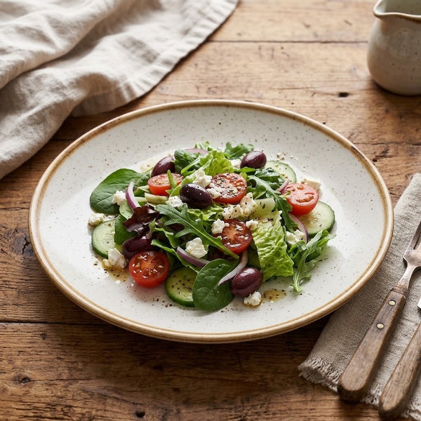 PLATO ENSALADA CHURCHILL BARLEY WHITE 21.7 CM