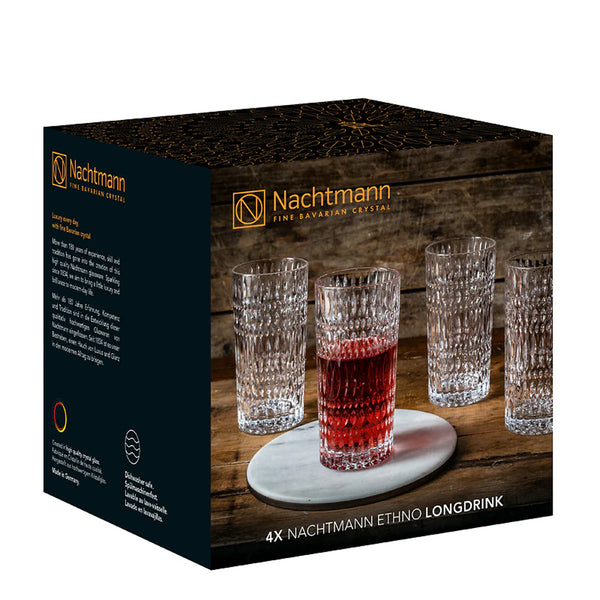 SET 4 VASOS LARGO ETHNO