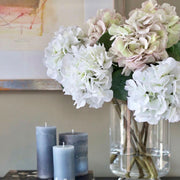 HORTENSIA BLANCA CON ROSADO 60 CM