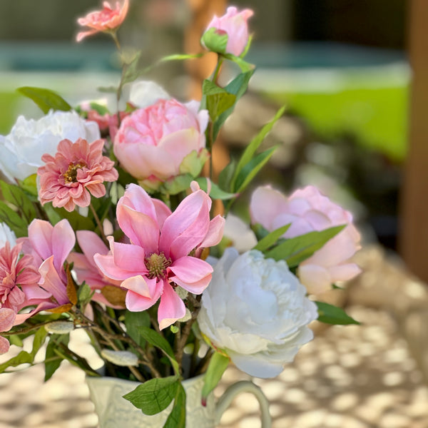 RAMO DE FLORES TONOS ROSA L